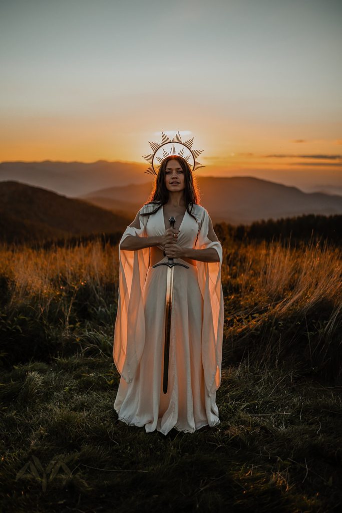 Off White Open Angel Sleeve Dress Boho Bridal