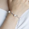 Diamond Leaf Pearl Bracelet Real Freshwater Jewelry Bridal