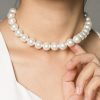 12mm Big Pearl Necklace Choker Bridal Wedding Jewelry