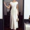 Tea Rose Minimal Gown With Effortless Elegance For